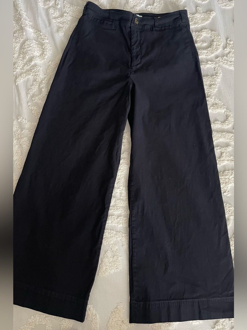 Anthropologie Maeve Collette Wide Leg ankle Black Pants